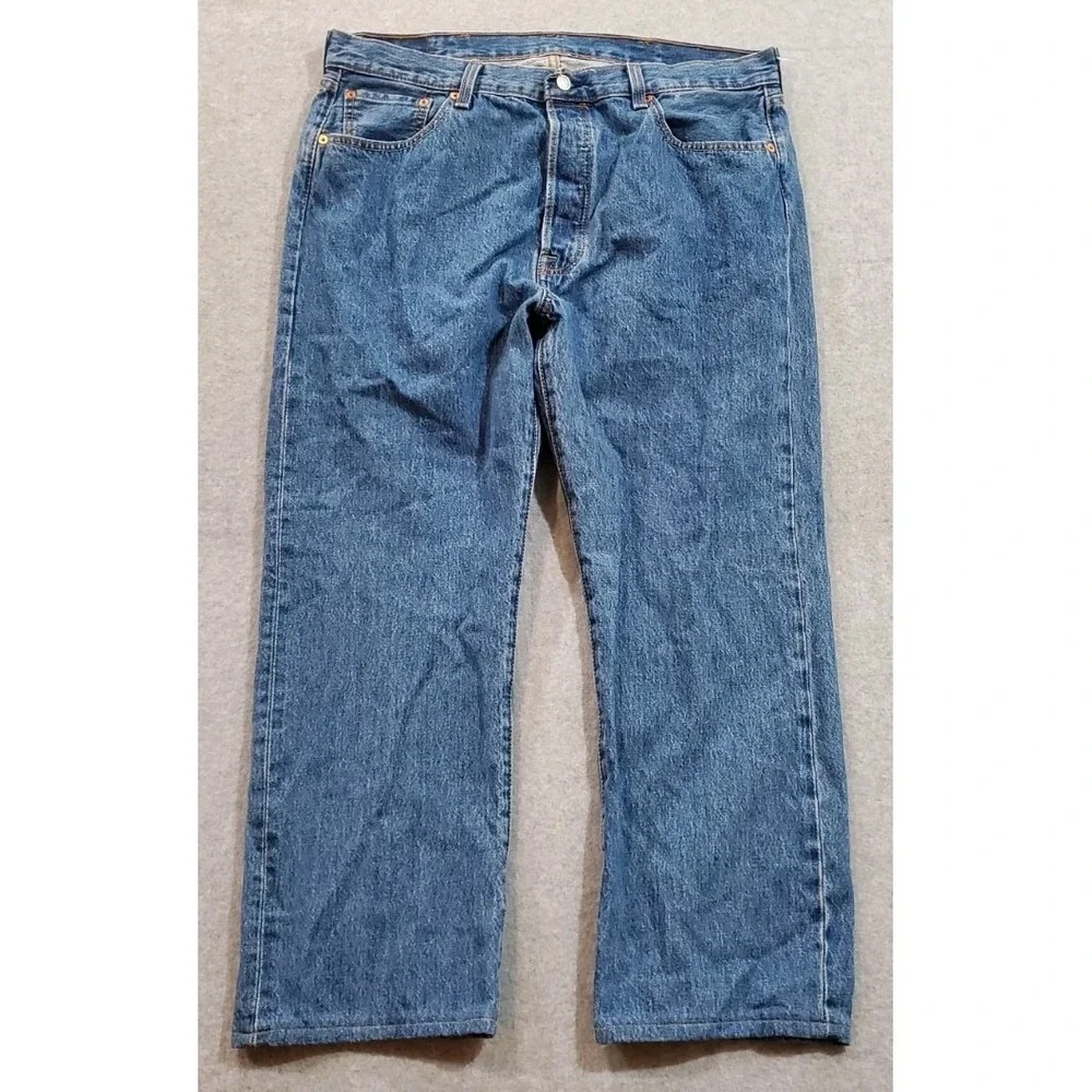 Levis 501 Straight Leg Button Fly Mens Jeans -‎ 38x34 , Blue, 100% Cotton